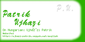 patrik ujhazi business card